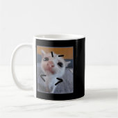 子猫おもしろい猫好き怒キッテンミームかわいい コーヒーマグカップ (左)