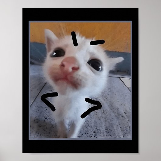 子猫おもしろい猫好き怒キッテンミームかわいい ポスター (正面)