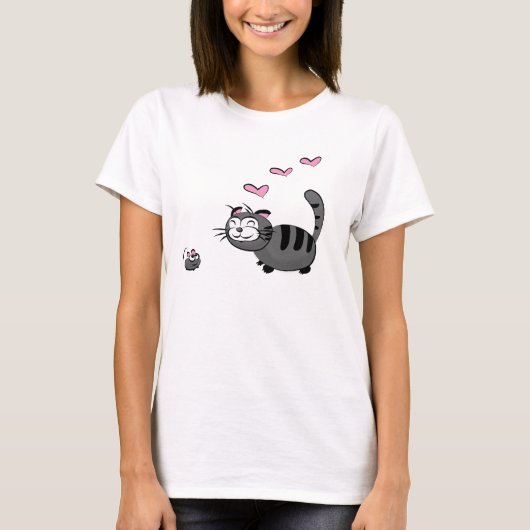 子猫およびMousie愛 Tシャツ (正面)