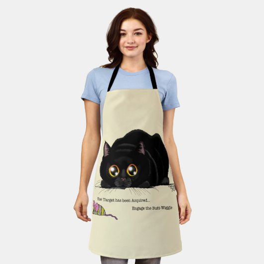 子猫お尻ウィグル エプロン (着用した状態)