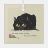 子猫お尻ウィグル ガラスオーナメント (正面)