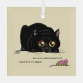 子猫お尻ウィグル ガラスオーナメント (裏面)