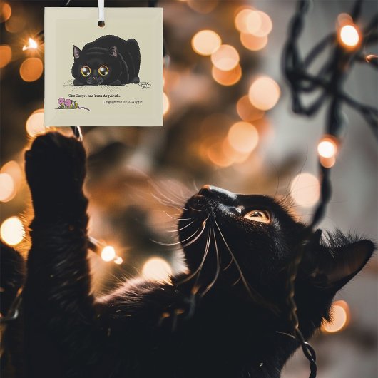 子猫お尻ウィグル ガラスオーナメント