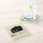 子猫お尻ウィグル ガラスコースター (アングル)