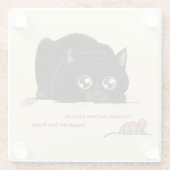 子猫お尻ウィグル ガラスコースター (裏面)