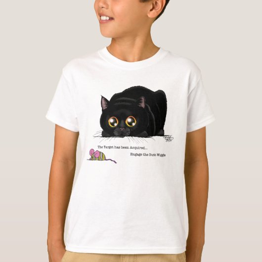子猫お尻ウィグル Tシャツ (正面)
