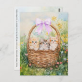 子猫かご – はがき (正面/裏面)