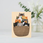 子猫かご ポストカード (スタンド正面)