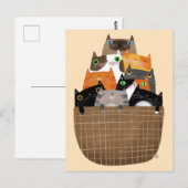 子猫かご ポストカード (正面/裏面)