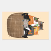 子猫かご 長方形シール (正面)