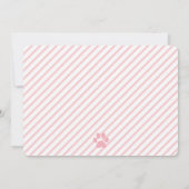 子猫かわいらしガールキャットフォトサンキューカード 招待状 (裏面)