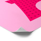 子猫かわいらしパリ誕生日バナー ポスター (角)