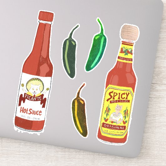 子猫か?ホットソースかわいい猫スパイシーサルサ シール (詳細)