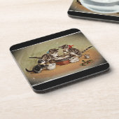 子猫がプリンを作る コースター (左側)