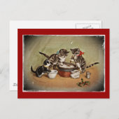 子猫がプリンを作る ポストカード (正面/裏面)