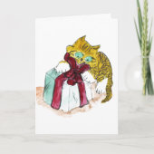 子猫が猫を包みメリー解く シーズンカード (正面)