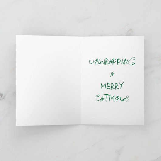 子猫が猫を包みメリー解く シーズンカード (内部)