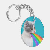 子猫が虹をこぼす キーホルダー (正面左)