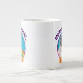 子猫が虹をこぼす ジャンボコーヒーマグカップ (正面)