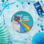 子猫が虹をこぼす ペーパープレート (パーティー)