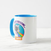 子猫が虹をこぼす マグカップ (正面左)