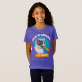 子猫が虹をこぼす Tシャツ (正面フル)