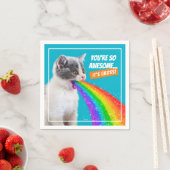 子猫が虹を切り開く スタンダードカクテルナプキン (インサイチュ)