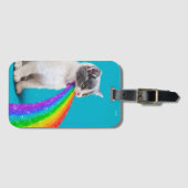 子猫が虹を切り開く ラゲッジタグ (正面横)