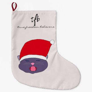 #子猫たちはAIによるゴミ画像に反対 II ラージクリスマスストッキング