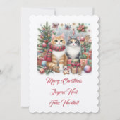 子猫たち、メリークリスマス 招待状 (正面)