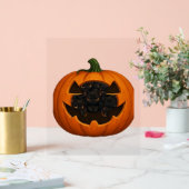 子猫たっぷりのカボチャ – かわいい黒猫ハロウィン アクリルサイン (ウェディング)