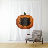 子猫たっぷりのカボチャ – かわいい黒猫ハロウィン タペストリー (インサイチュ)