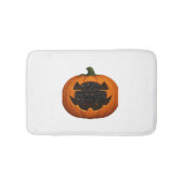子猫たっぷりのカボチャ – かわいい黒猫ハロウィン バスマット (正面)