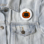 子猫たっぷりのカボチャ – かわいい黒猫ハロウィン 缶バッジ (インサイチュ)