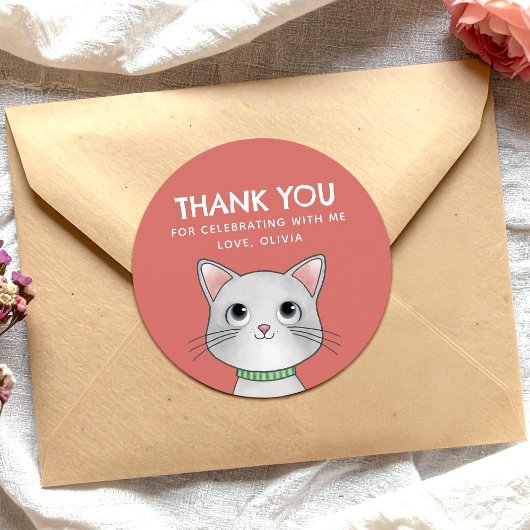 子猫ちゃん、ありがとう ラウンドシール