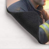 子猫との英雄的な消防士 マウスパッド (コーナー)