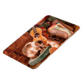 子猫とギター – ミュージシャンヴィンテージ マグネット (左側)