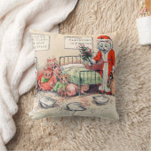 子猫とサンタ猫のルイ・ワーイン クッション (ブランケット)