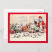 子猫とサンタ猫のルイ・ワーイン ポストカード (正面/裏面)