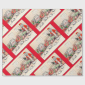 子猫とサンタ猫のルイ・ワーイン ラッピングペーパー (フラット)