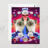 子猫とダイヤモンド ポストカード (正面/裏面)