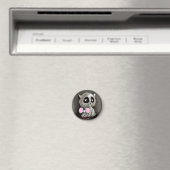 子猫とネズミの友情 愛 バレンタイン ハート マグネット (インサイチュ (食洗機))