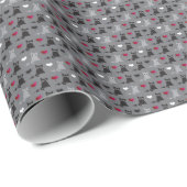 子猫とネズミ柄 ラッピングペーパー (ロールコーナー)