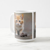 子猫とネズミ コーヒーマグカップ (正面左)