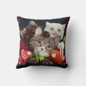 子猫とハート クッション (裏面)