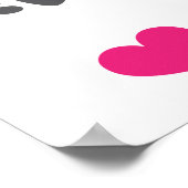 子猫とハート ポスター (角)