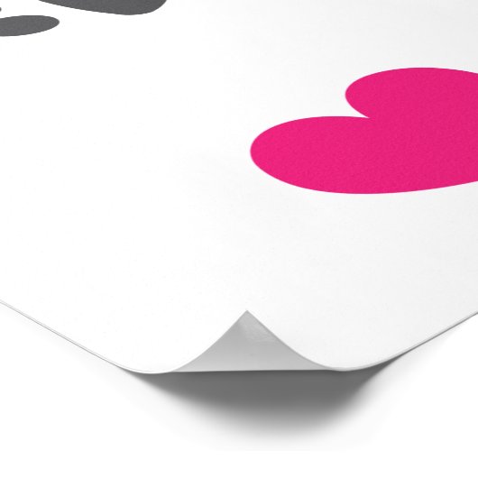 子猫とハート ポスター (角)