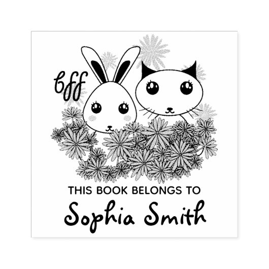 子猫とバニーの女の子この本は次のものだ ラバースタンプ (インプリント)