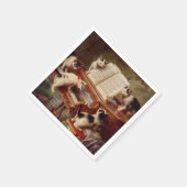 子猫とピアノ スタンダードカクテルナプキン (角)