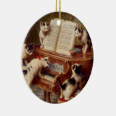 子猫とピアノ セラミックオーナメント (右)